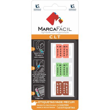 Etiquetas CLT Damásio