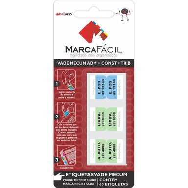 Etiquetas Vade Mecum Adm + Const + Trib MeuCurso