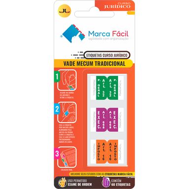 Etiquetas Vade Mecum Tradicional Curso Jurídico